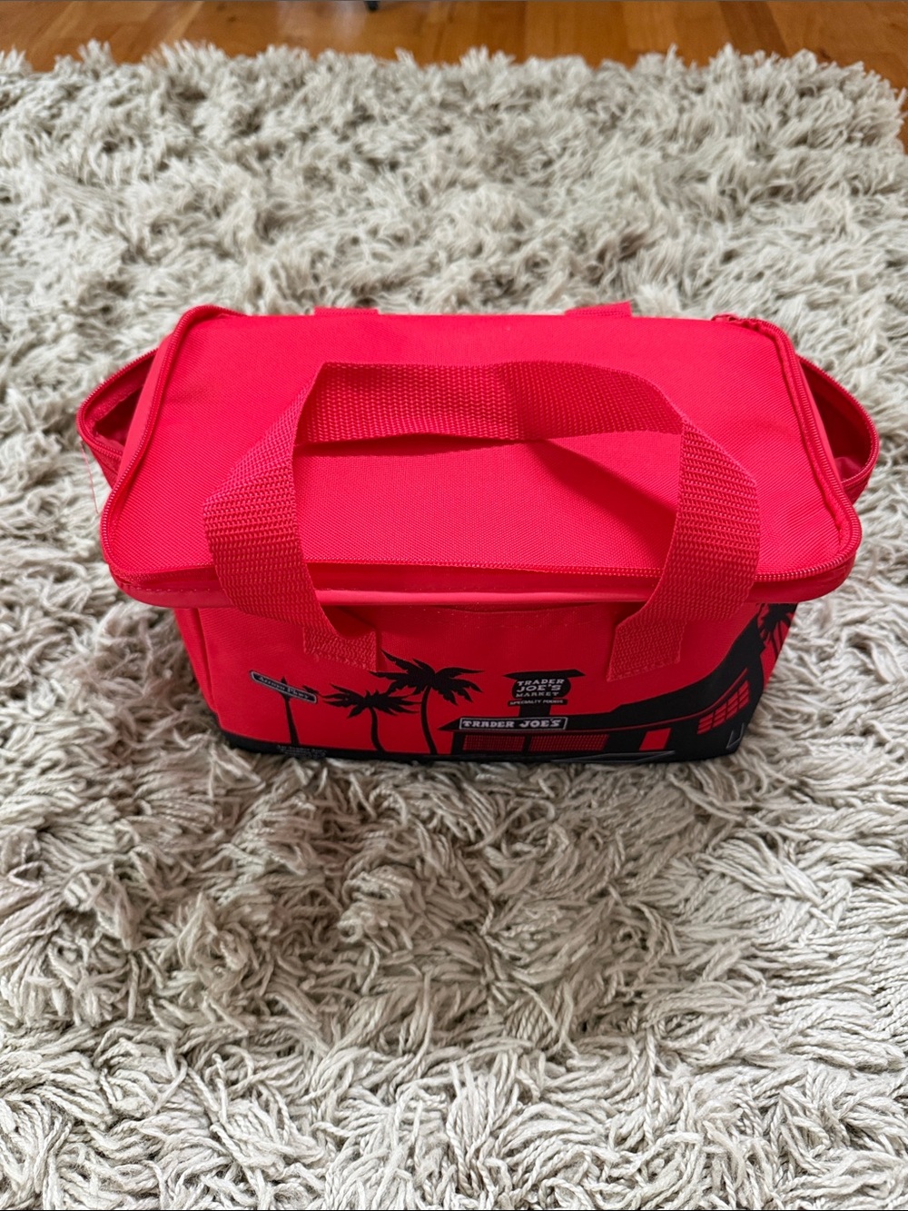 Trader Joe's Mini Red Insulated Cooler Bag with Carry Handles